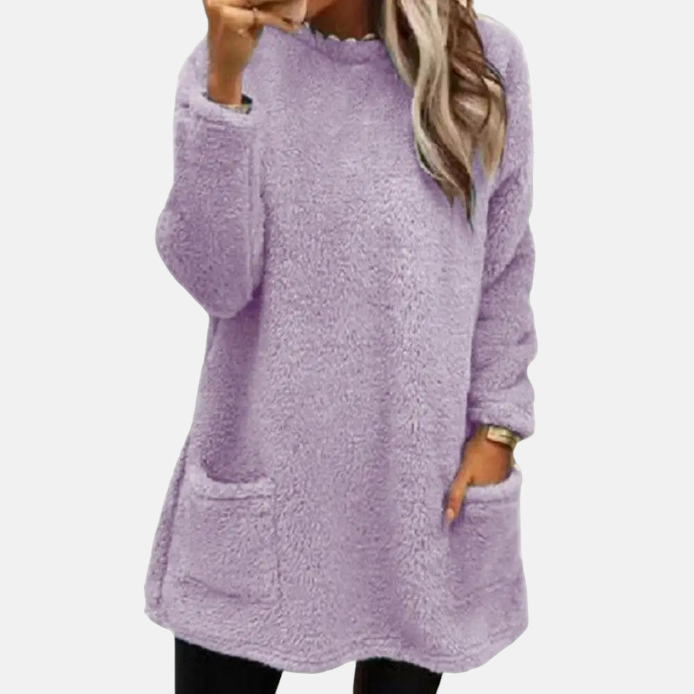 Longline knit sweater for women in nine colors