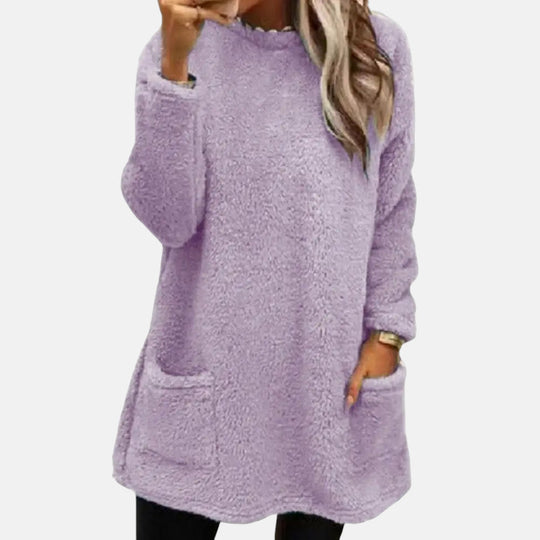 Longline knit sweater for women in nine colors