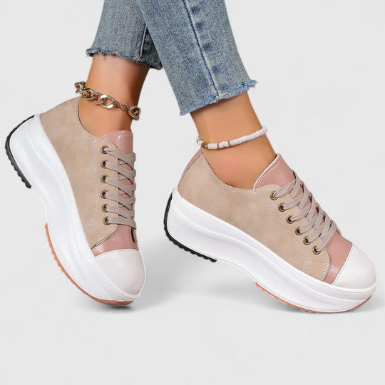 Khaki comfort shoes for women