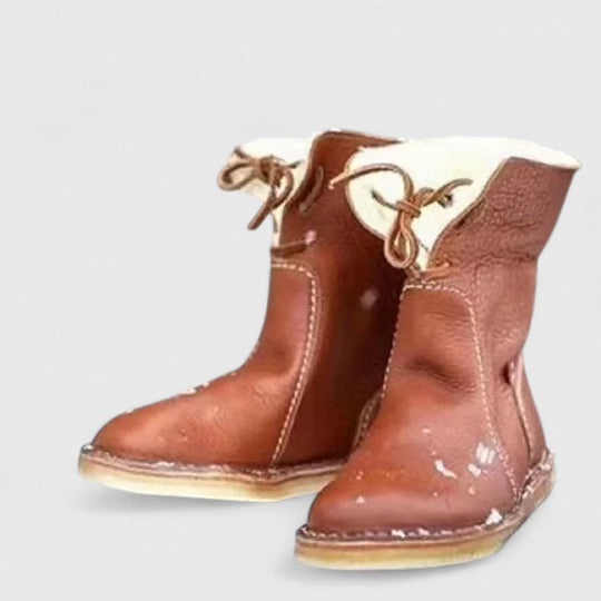 Comfort boots in red, dark brown, black and blue for women