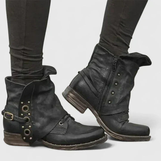 Comfort boots in gray, black and brown for women