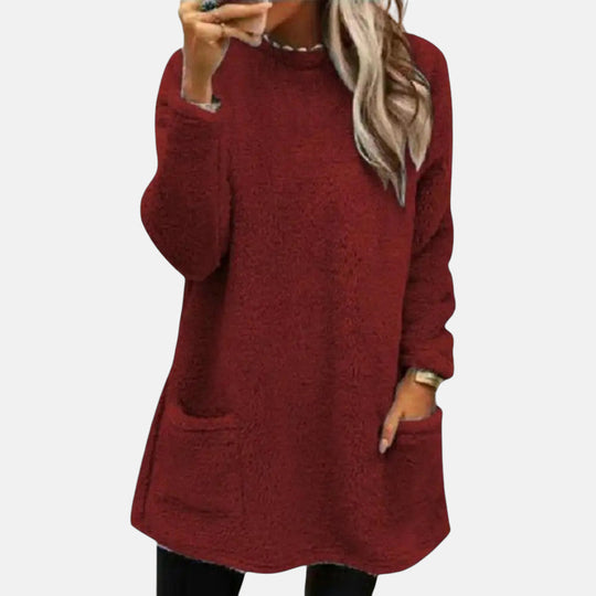 Longline knit sweater for women in nine colors