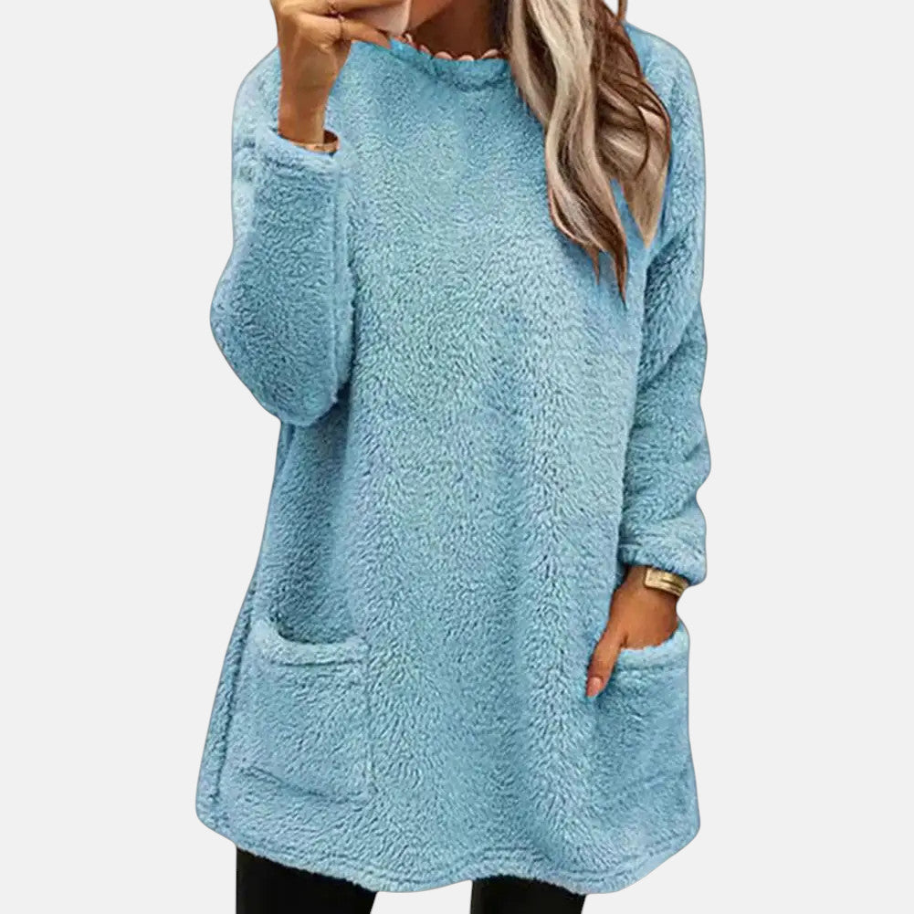 Longline knit sweater for women in nine colors