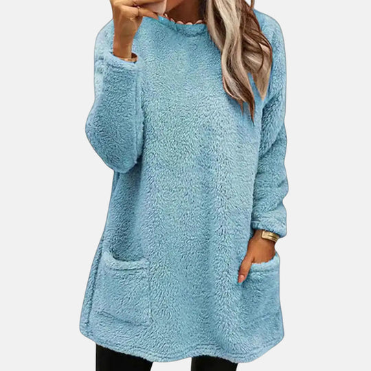 Longline knit sweater for women in nine colors