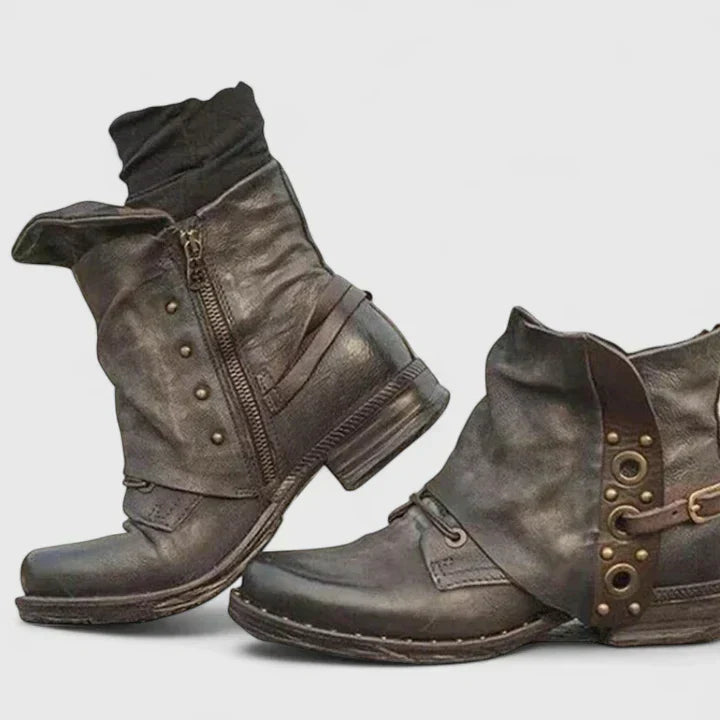 Comfort boots in gray, black and brown for women