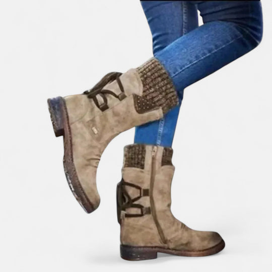 Winter boots in khaki, gray, purple, black and blue for women