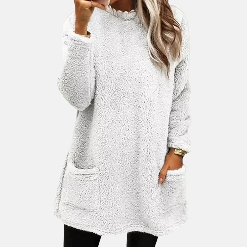 Longline knit sweater for women in nine colors
