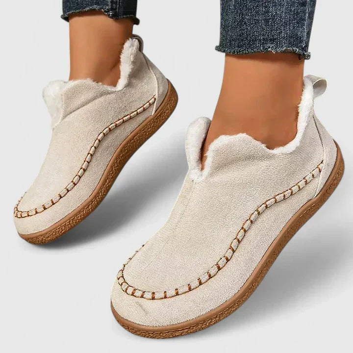 Comfort boots in beige, brown, black and gray for women