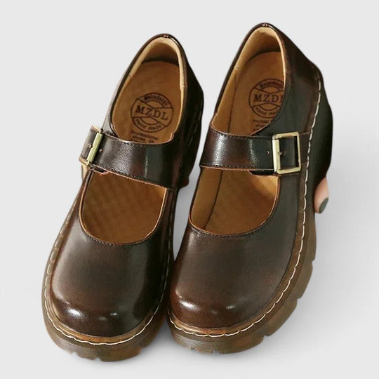 Polished shoes in black and brown for women