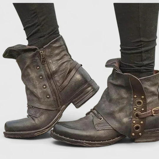 Comfort boots in gray, black and brown for women