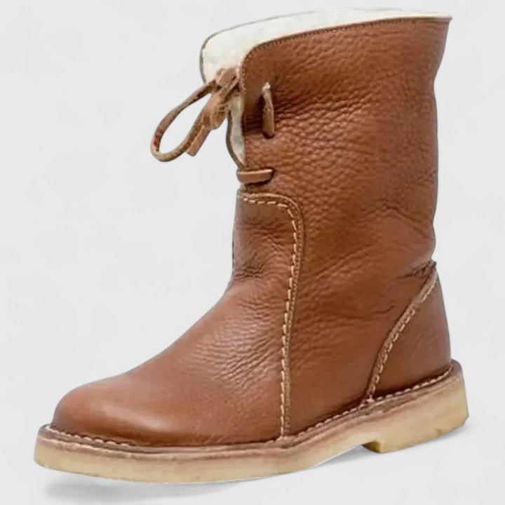 Comfort boots in red, dark brown, black and blue for women