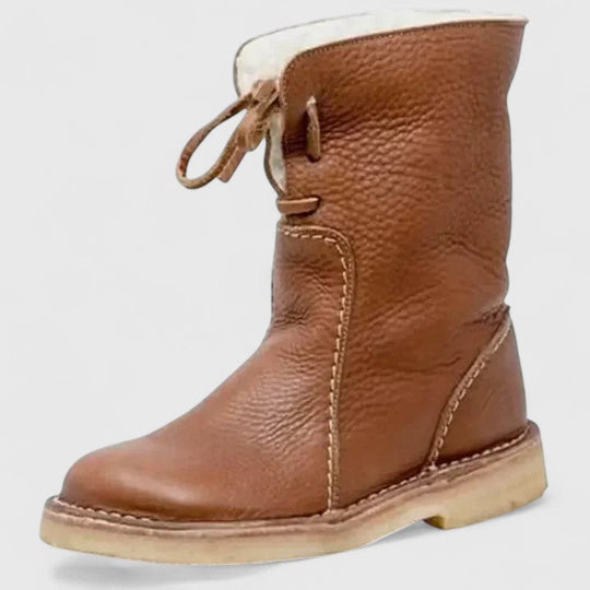 Comfort boots in red, dark brown, black and blue for women