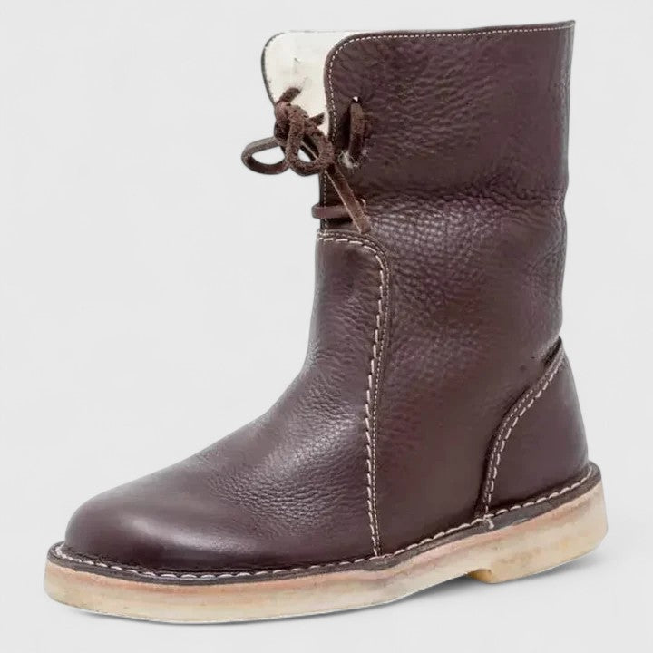 Comfort boots in red, dark brown, black and blue for women