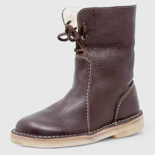 Comfort boots in red, dark brown, black and blue for women