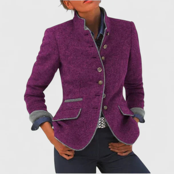 Knit cardigan for women in caramel, green, blue and purple