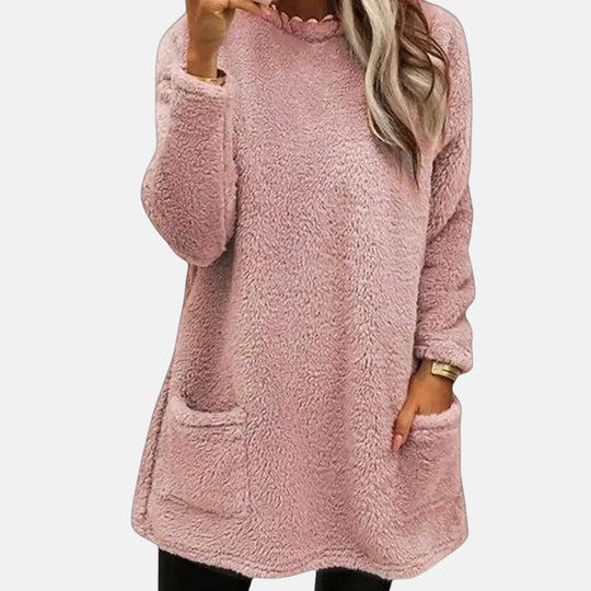 Longline knit sweater for women in nine colors