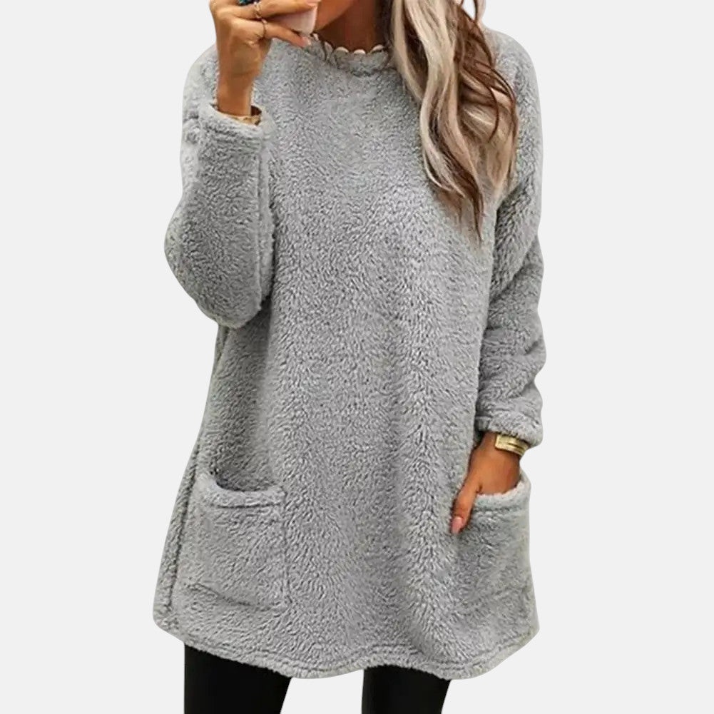 Longline knit sweater for women in nine colors