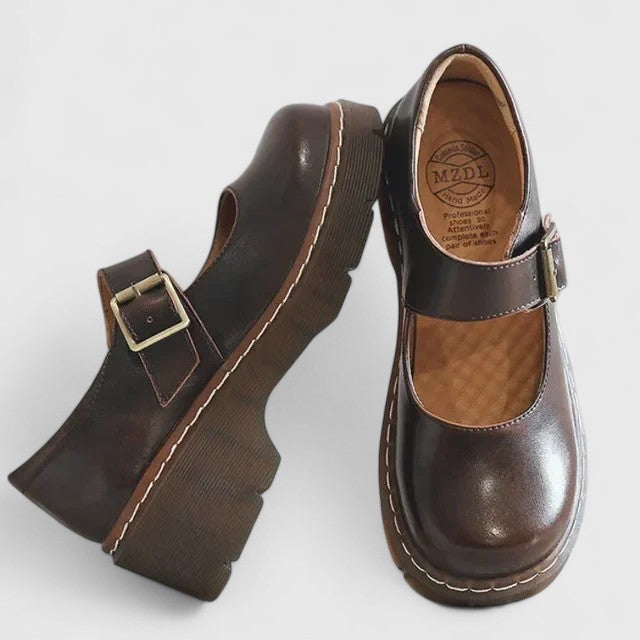 Polished shoes in black and brown for women