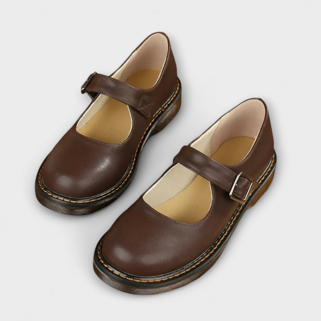 Comfort shoes in brown and black for women