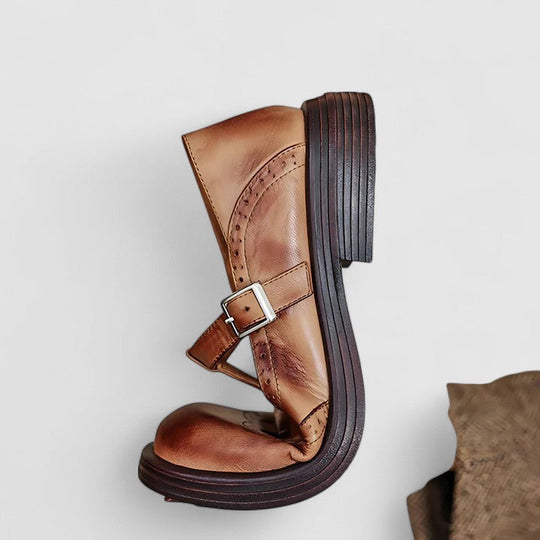 Classic Mary Jane shoes in black and brown for women
