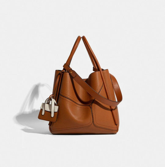 Nicolette | Classic Cowhide Leather Tote Bag