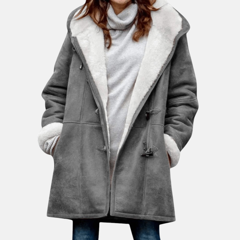 Sherpa winter coat for women in four colors