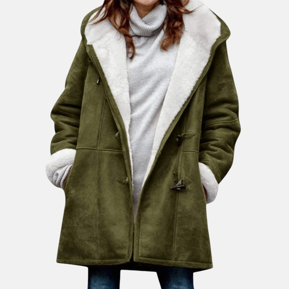 Sherpa winter coat for women in four colors