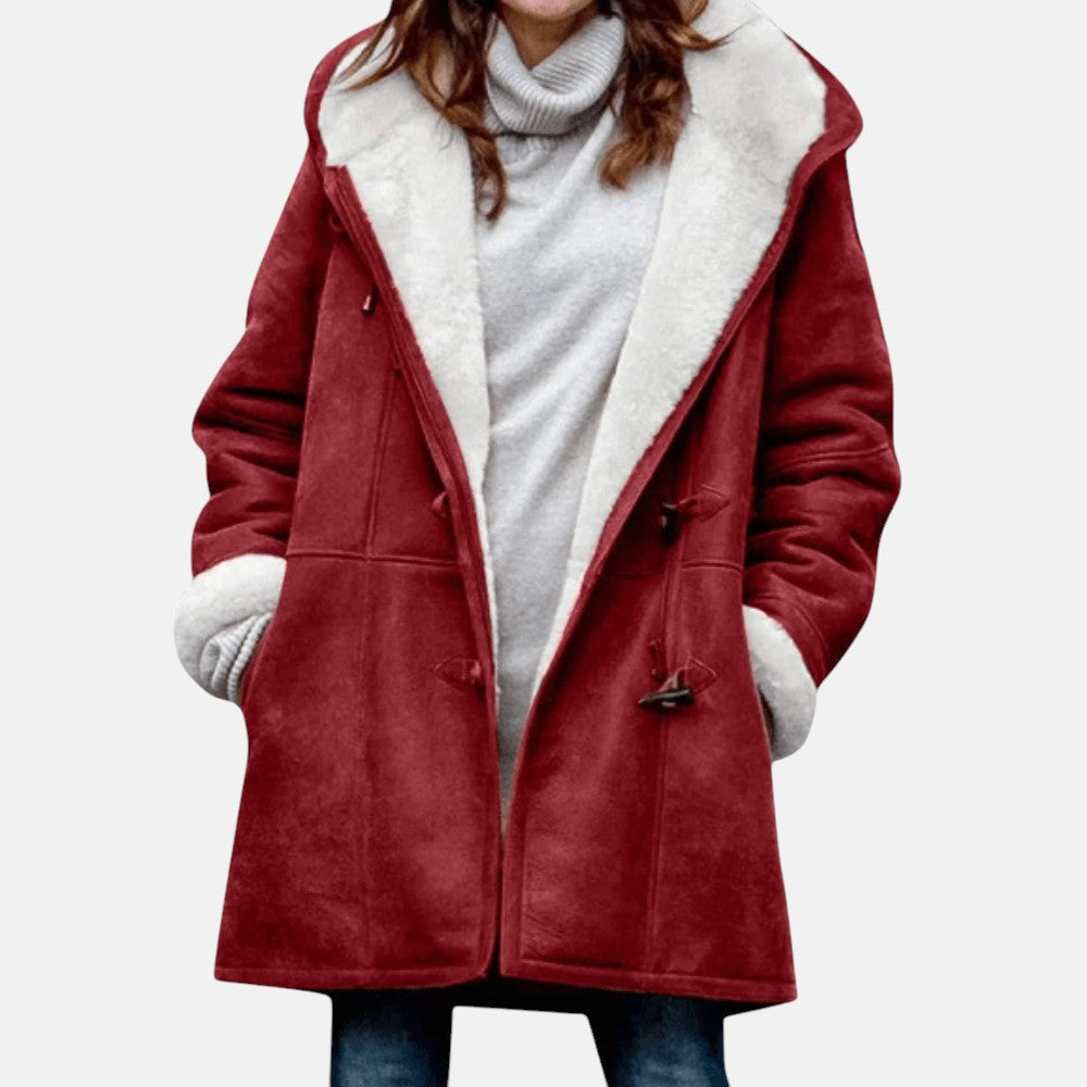 Sherpa winter coat for women in four colors