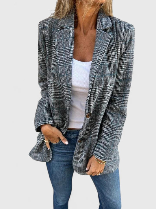Relaxed blazer for women in brown or black