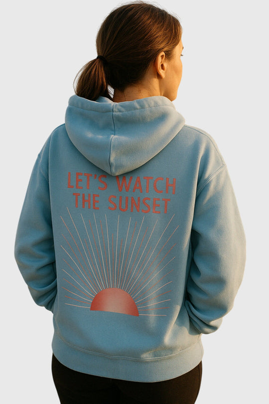 Pullover hoodie in white, pink and blue for women