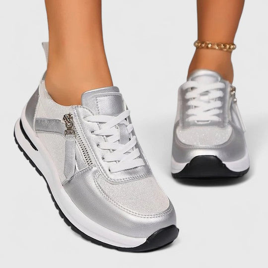 Elegant shoes in silver, gold, black and brown for women