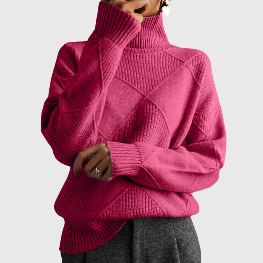 Roll neck sweater for women in seven colors