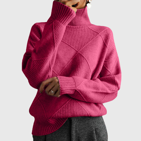 Roll neck sweater for women in seven colors