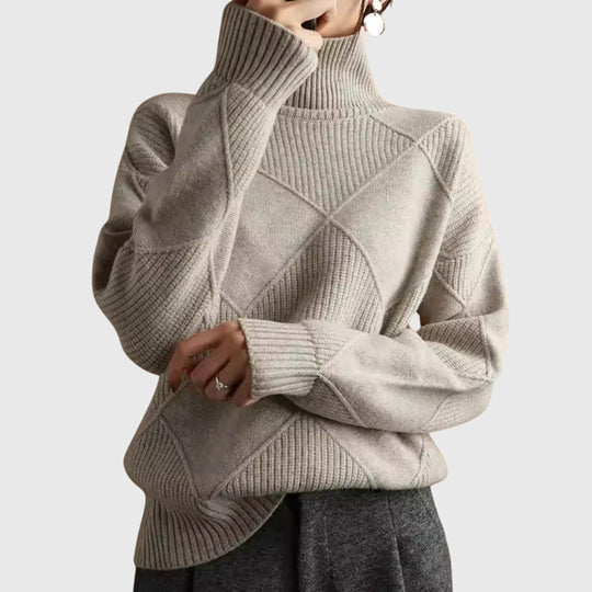 Roll neck sweater for women in seven colors