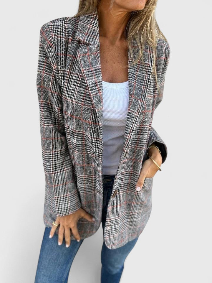 Relaxed blazer for women in brown or black