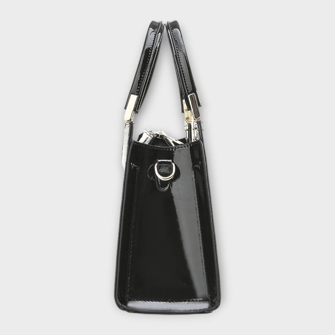 Croc-effect glossy handbag in five colors for women