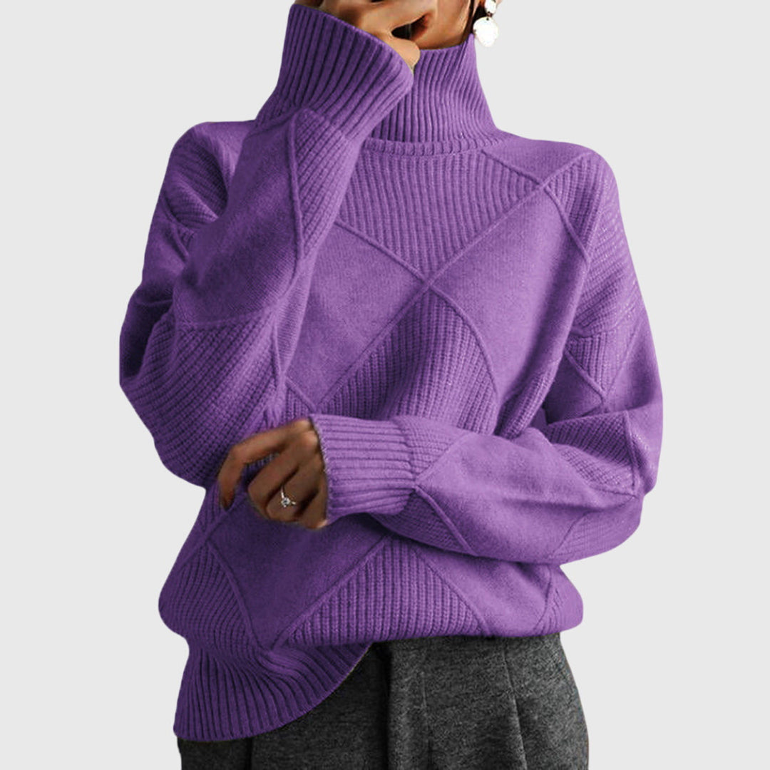 Roll neck sweater for women in seven colors