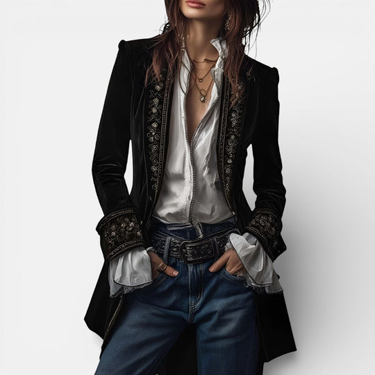 Velvet jacket for women in five colors