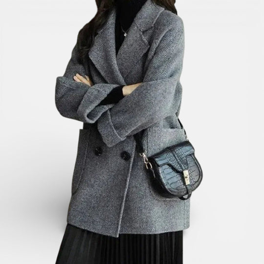 Oversized double breasted coat in six colors for women