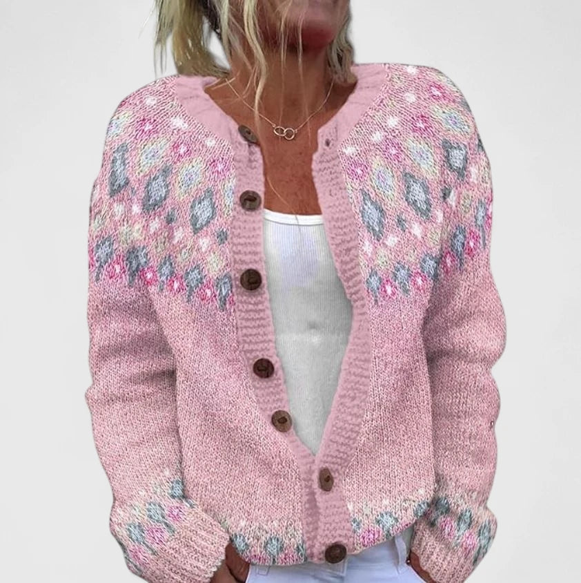 Pink cardigan for women