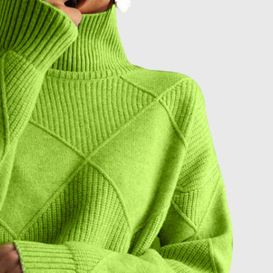 Roll neck sweater for women in seven colors