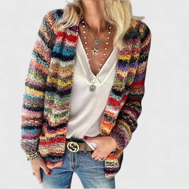 Cardigan for women in red or blue