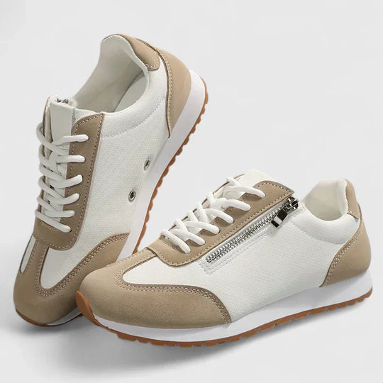 Comfort shoes in beige, white and gray for women