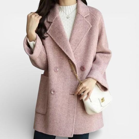 Oversized double breasted coat in six colors for women