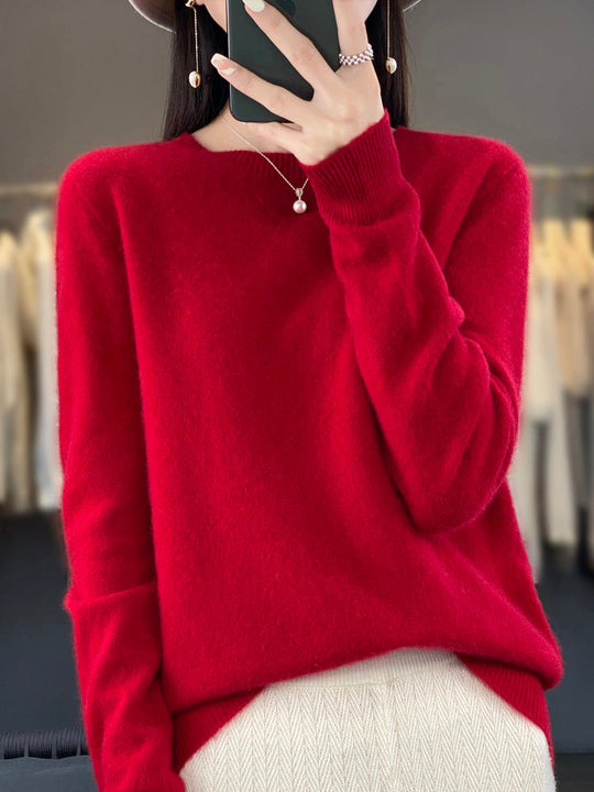 Fine knit sweater in fourteen colors for women