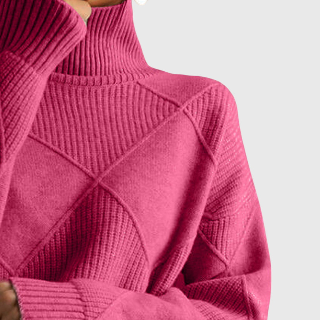 Roll neck sweater for women in seven colors