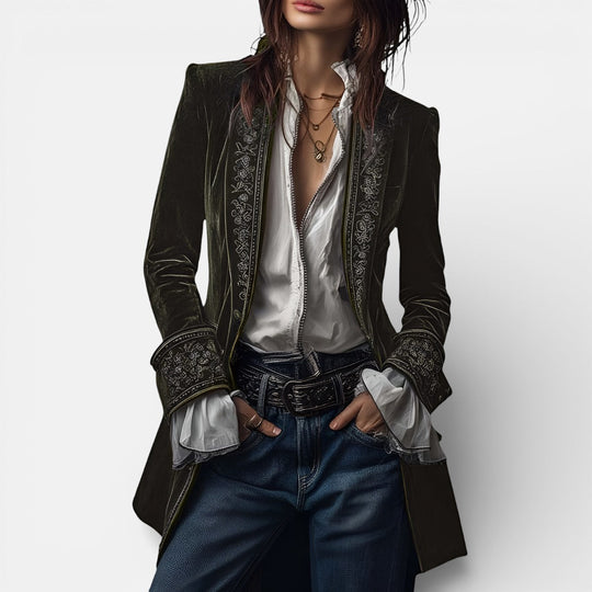 Velvet jacket for women in five colors