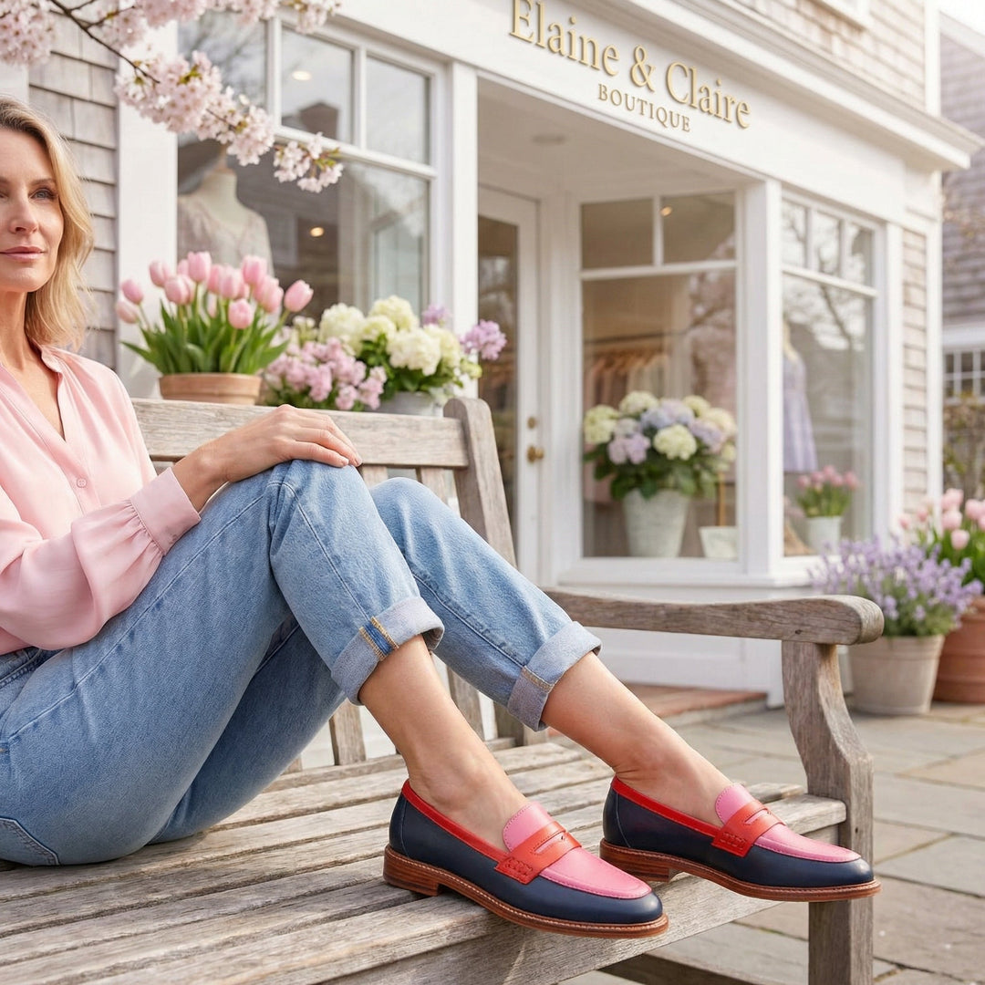 Multicolor loafers for women