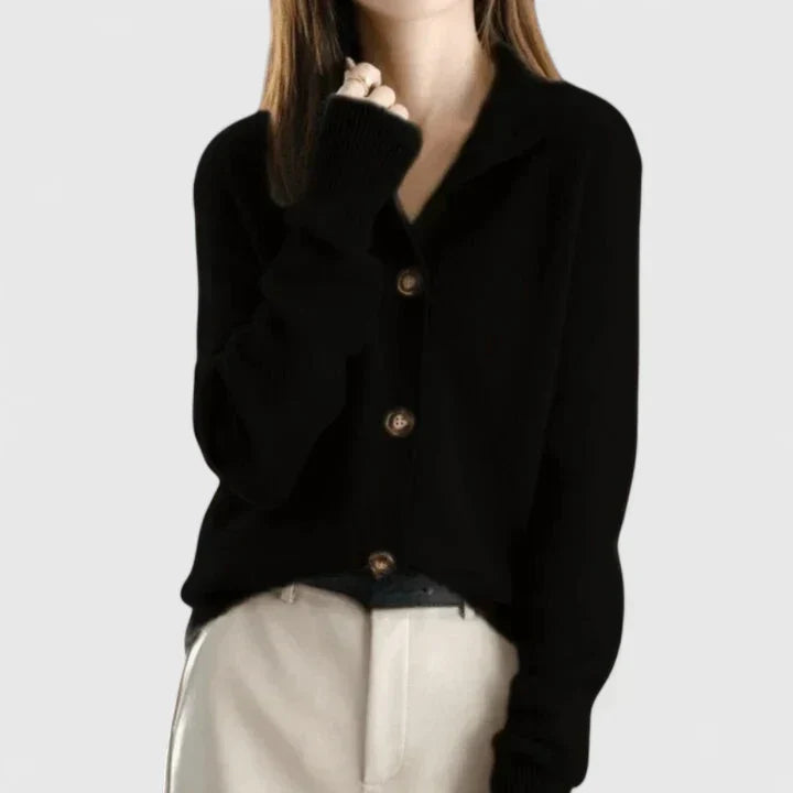 Knit cardigan for women in warm neutrals