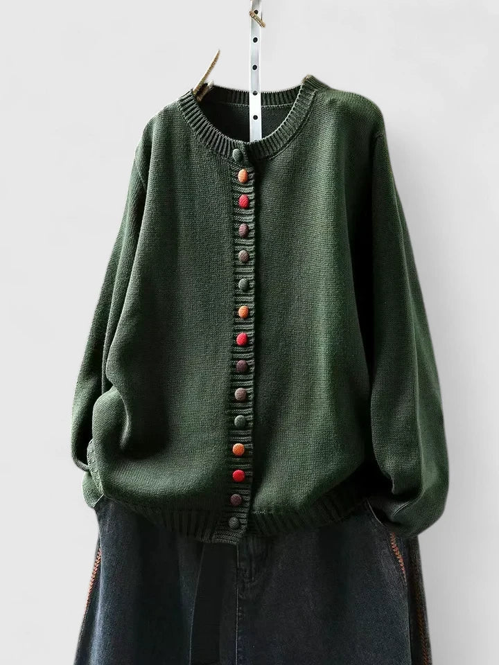 Knit cardigan for women in six warm colors